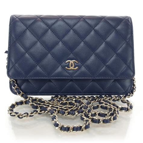 chanel square wallet on chain navy|chanel wallet sizes.